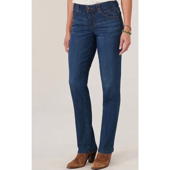 DEMOCRACY "Ab"solution Booty Lift Straight Leg Indigo Blue Denim Jeans 14 - Picture 1 of 15